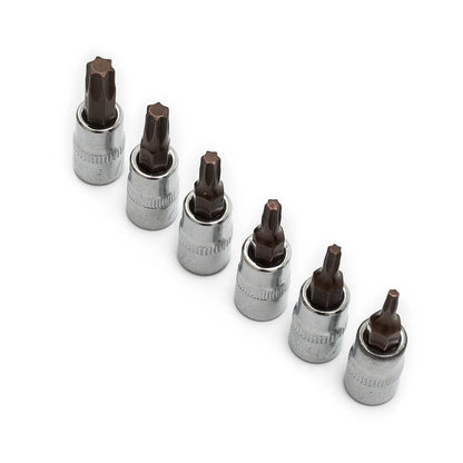 Set of 6 Bit Socket Repair Screwdriver Tools 1/4 Inch Shank 6.35mm