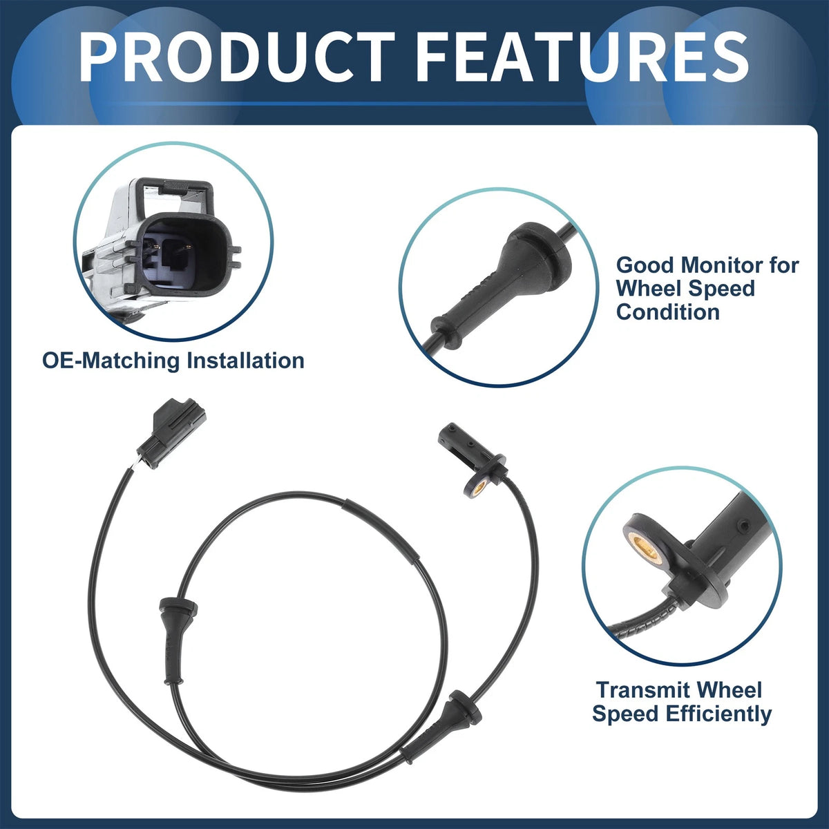 ABS Wheel Speed Sensor No. 30773738 for Volvo S60 (2001–2009) Front Left