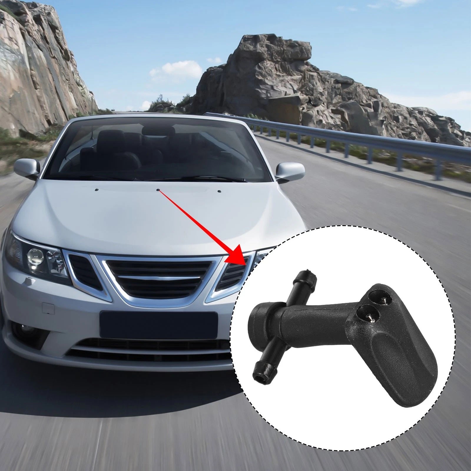 Windshield Washer Nozzles for Saab 93 93X (2003–2011)