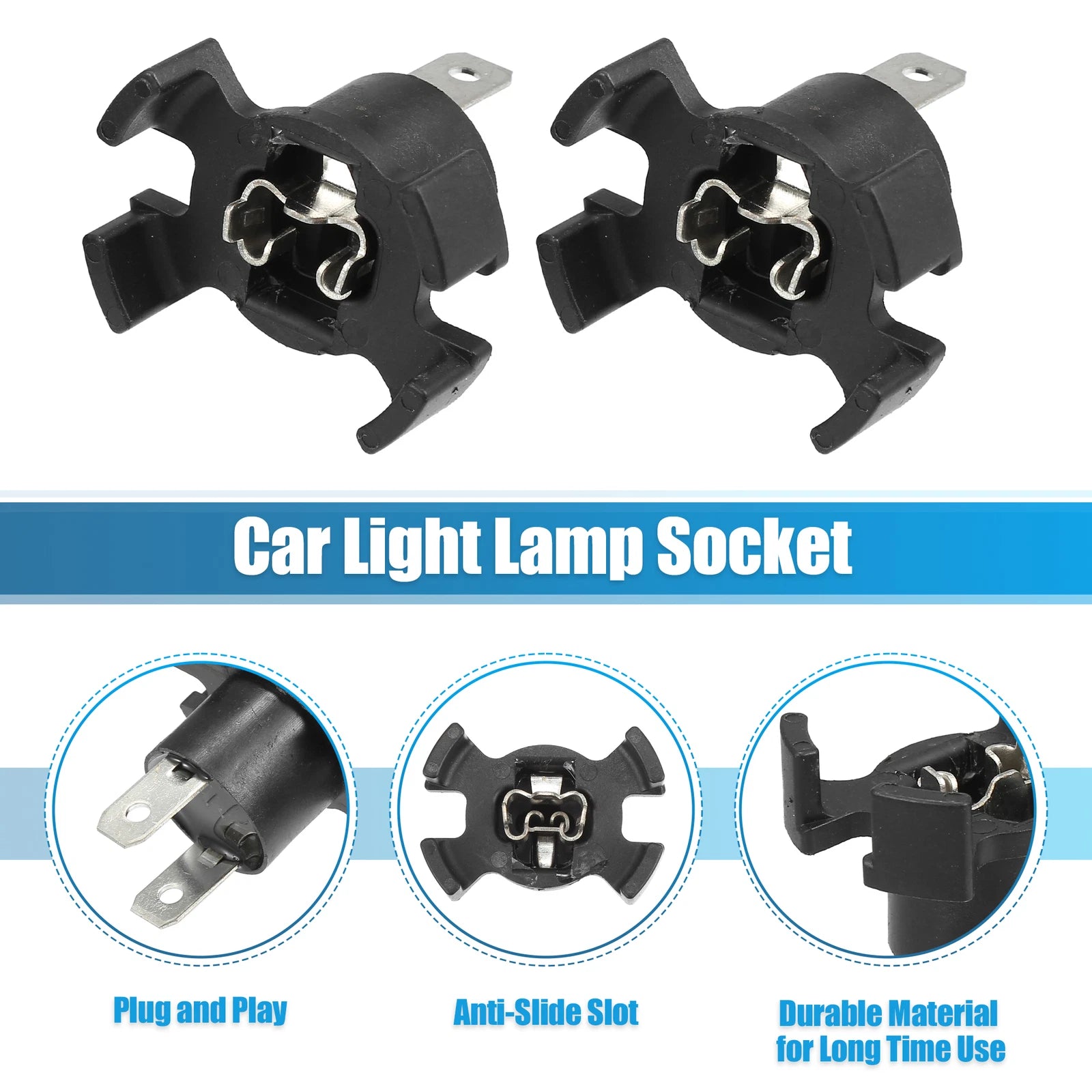 2X Headlight Bulb Socket Retainer Holder Adapter for Honda Odyssey