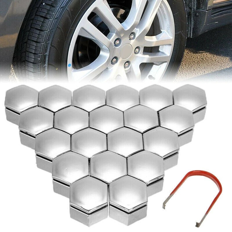 22MM Chrome Wheel Nut Bolt Cap Cover for
