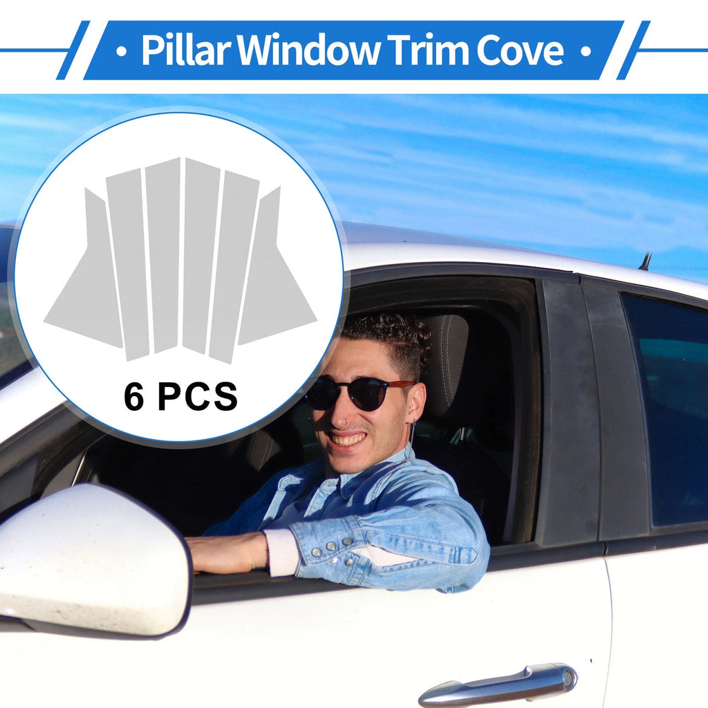 6 Pcs Door Pillar Window Trim Replacement for Hyundai Genesis G80 (2015–2022)