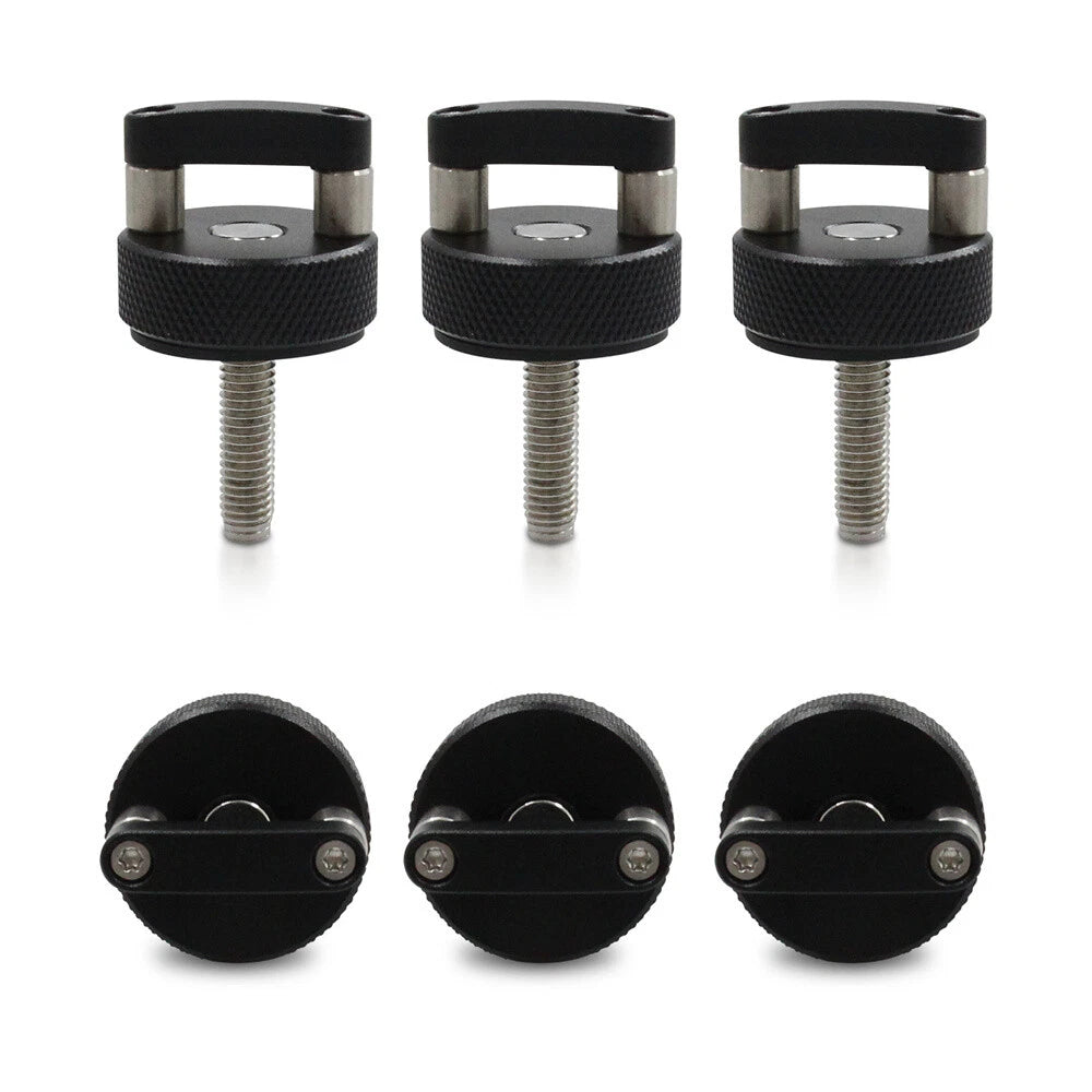 Black Hard Top Quick Release Bolts for Jeep Wrangler JK & Gladiator JT (2007–2018)
