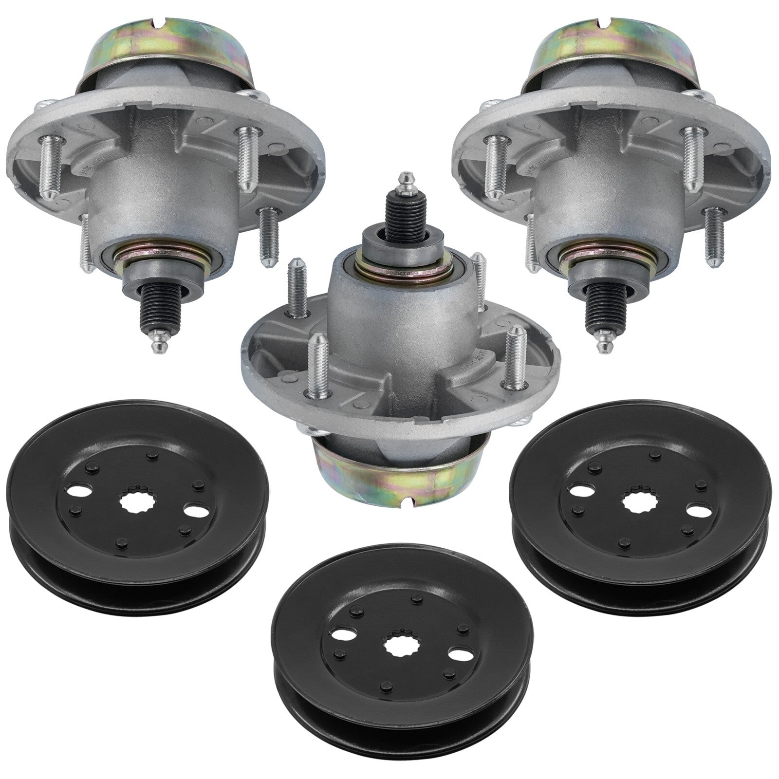 Caltric Deck Spindle Assembly w Pulley for John Deere X534 (2008–2018)