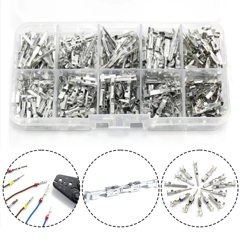 290Pcs Electrical Wire Terminal Pins Kit for (1/1, 5/1, 8/2, 2/2, 8mm)