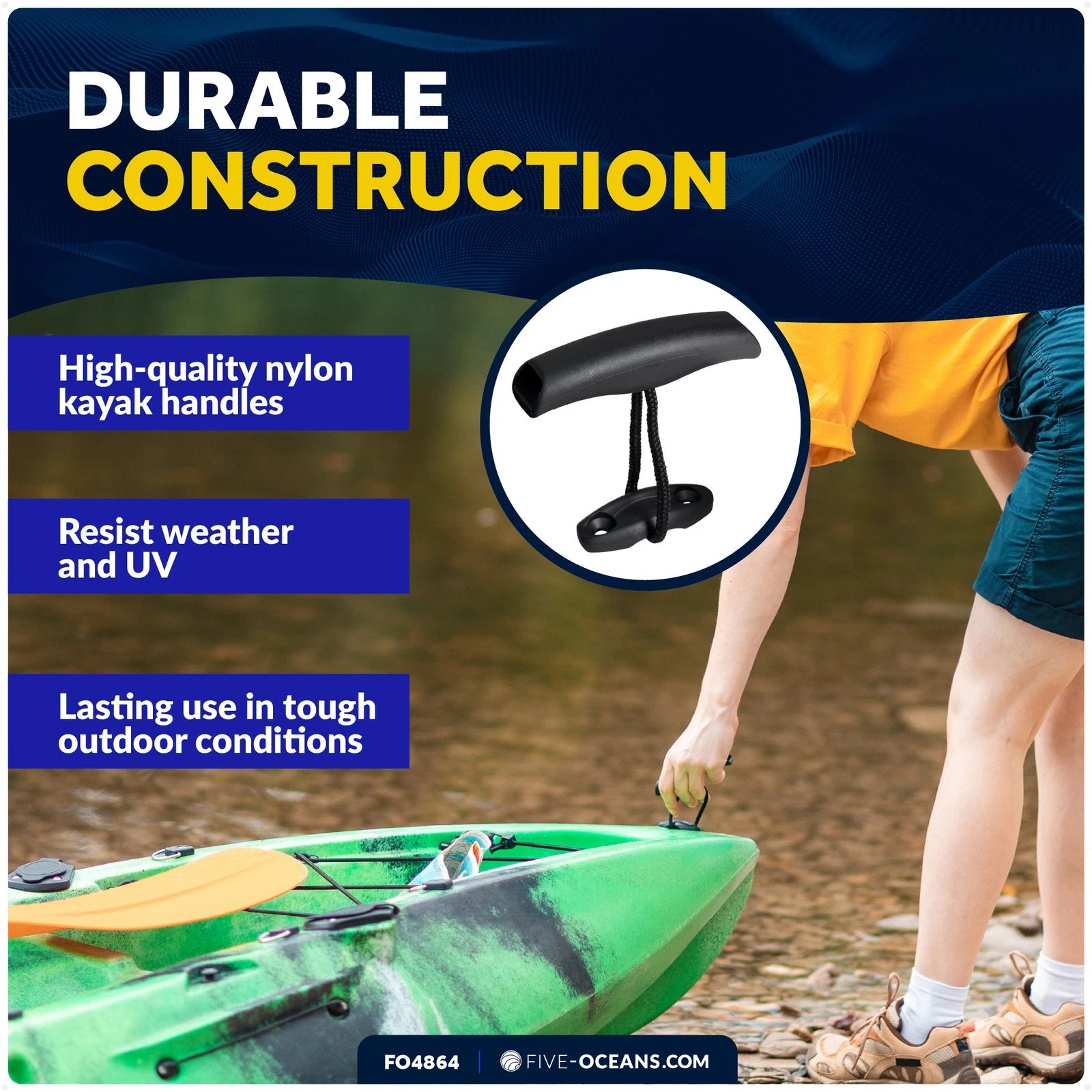 2-Pack Heavy-Duty Kayak Handles for (FO4864)