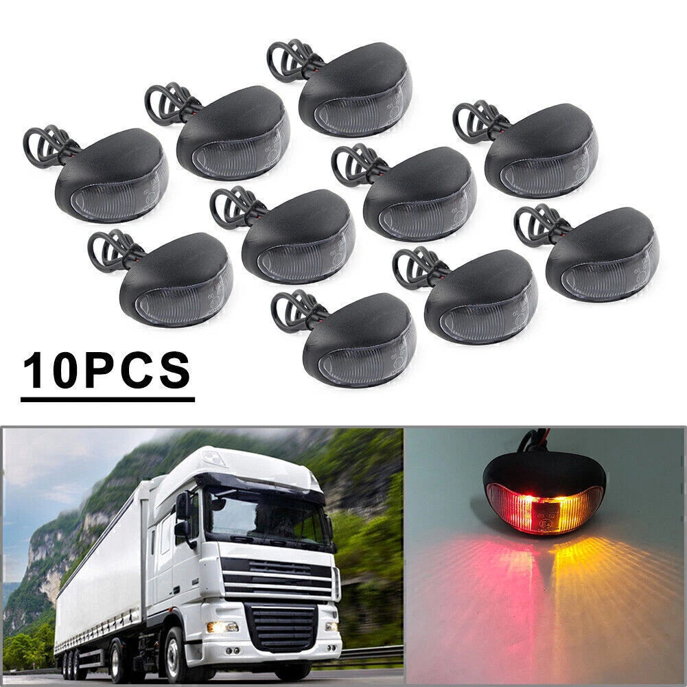 10pcs LED Side Marker Lights for Truck Trailer RV Boat