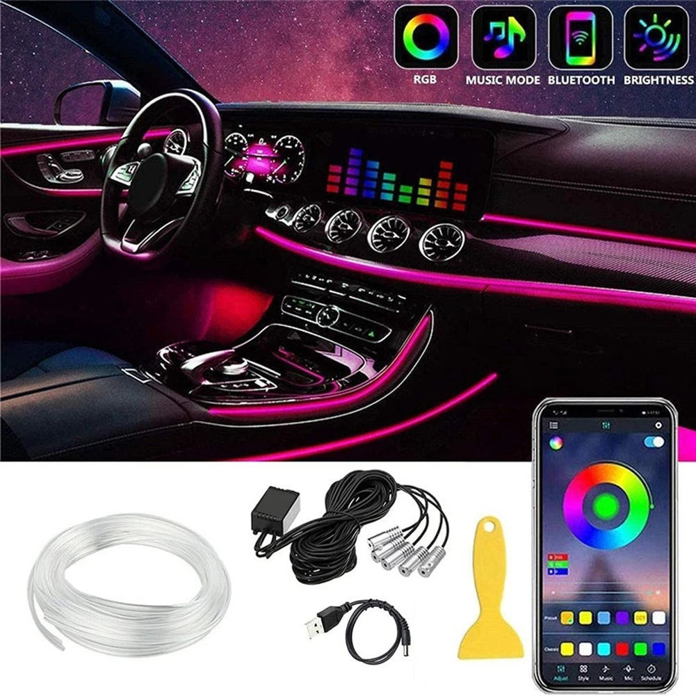 5-in-1 RGB LED Car Lights for Decoration with App Control