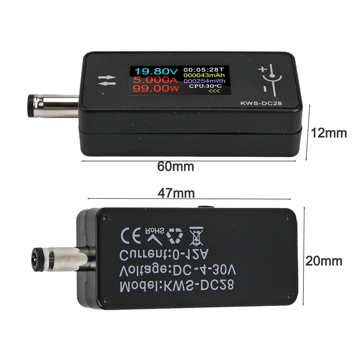Interface Testing Device KWSDC28 for Accurate Voltage and Current Readings