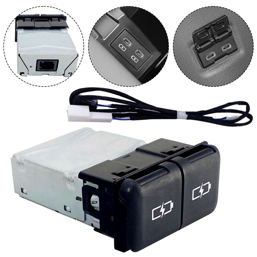Dual Type C Fast Charging Socket for Toyota