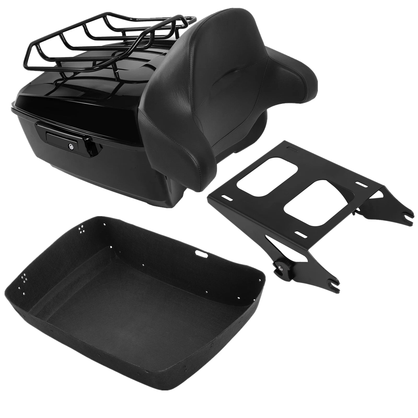 Trunk Backrest Pad Mount Rack for Harley Street Road Glide (2014–Present)