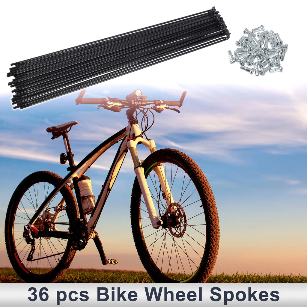 Spoke Nipples Steel Black Universal Set 45 for Bicycle 13G (261mm)