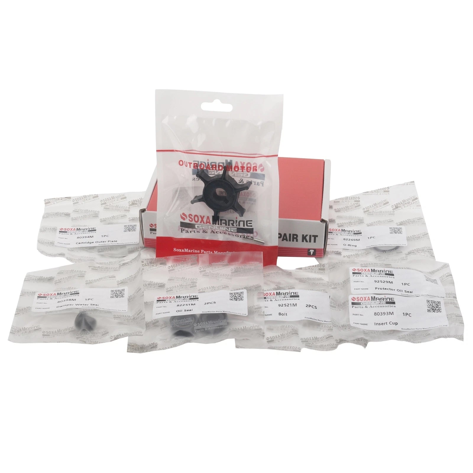 Water Pump Repair Service Kit for Mercury Mariner Outboard 2 HP (80395M)