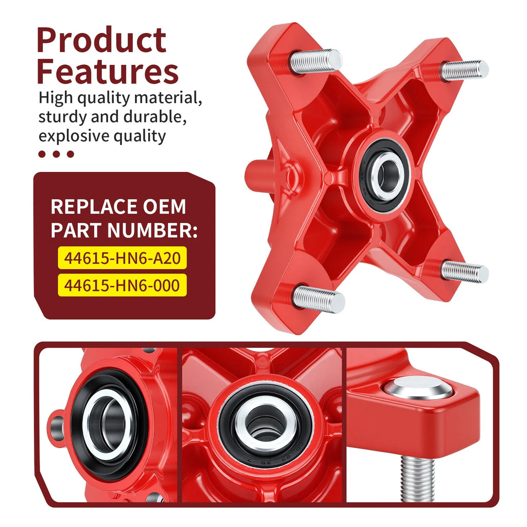 Set of 2 Red Wheel Hubs 44615-HN6-A20 for Honda TRX400X (2009–2014)