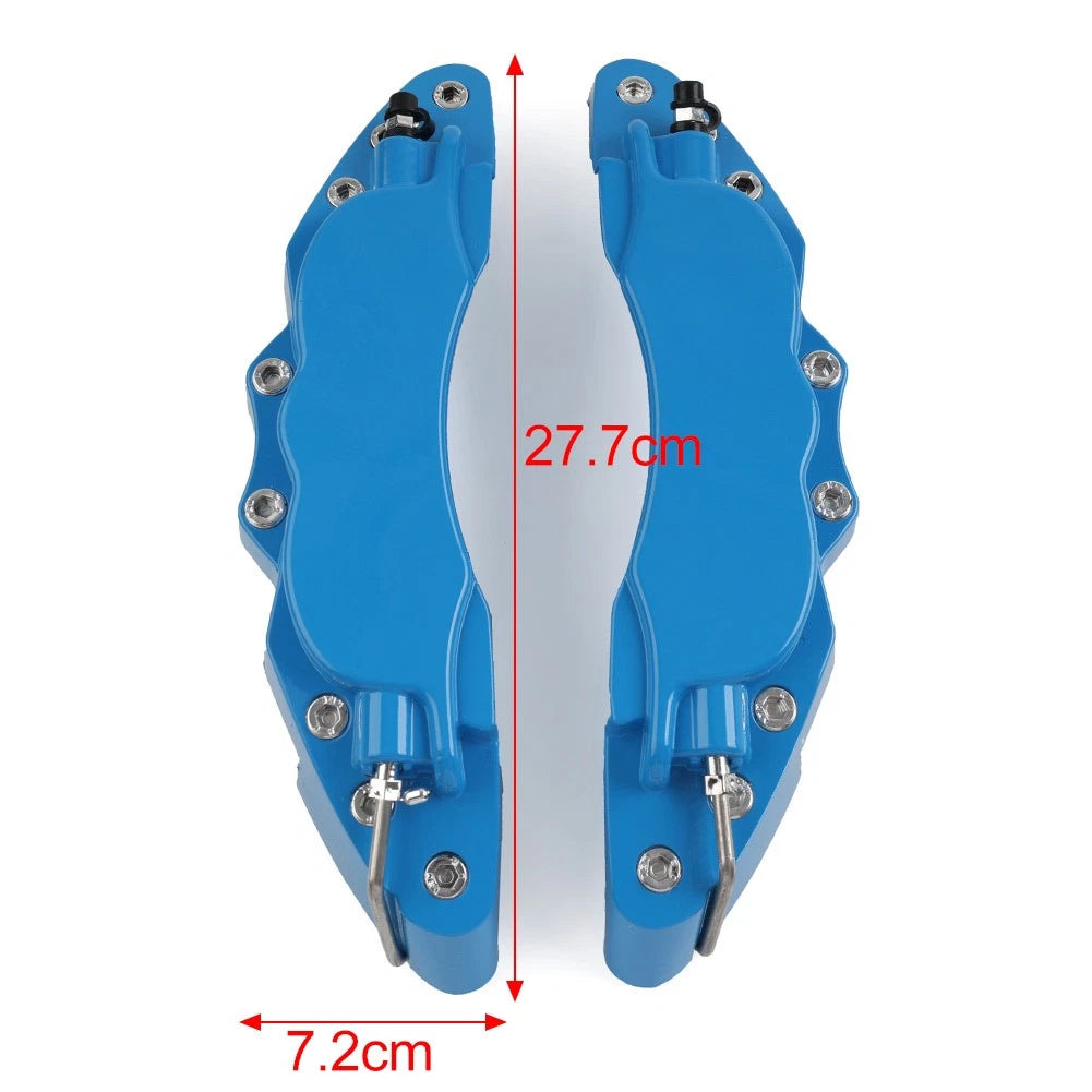 2X Yellow Metal Disc Brake Caliper Covers for Universal Fit