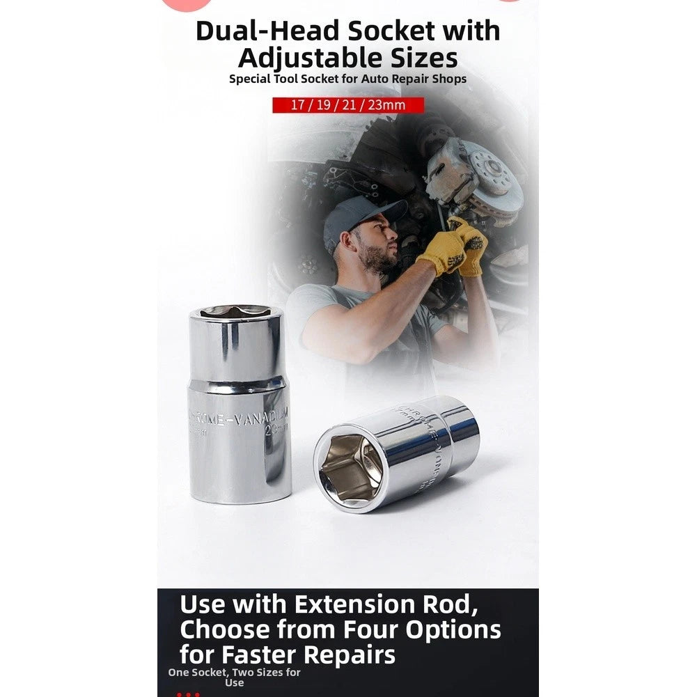 Double Headed Socket Wrench 17 19 21 Chrome Vanadium Steel