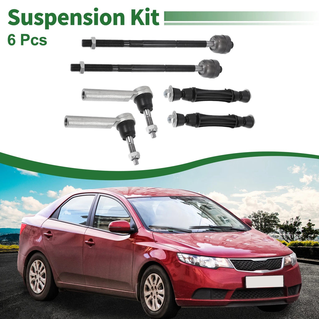 6pcs Front Suspension Kit Tie Rod End Sway Bar Link for Cadillac Escalade (2015–2019)