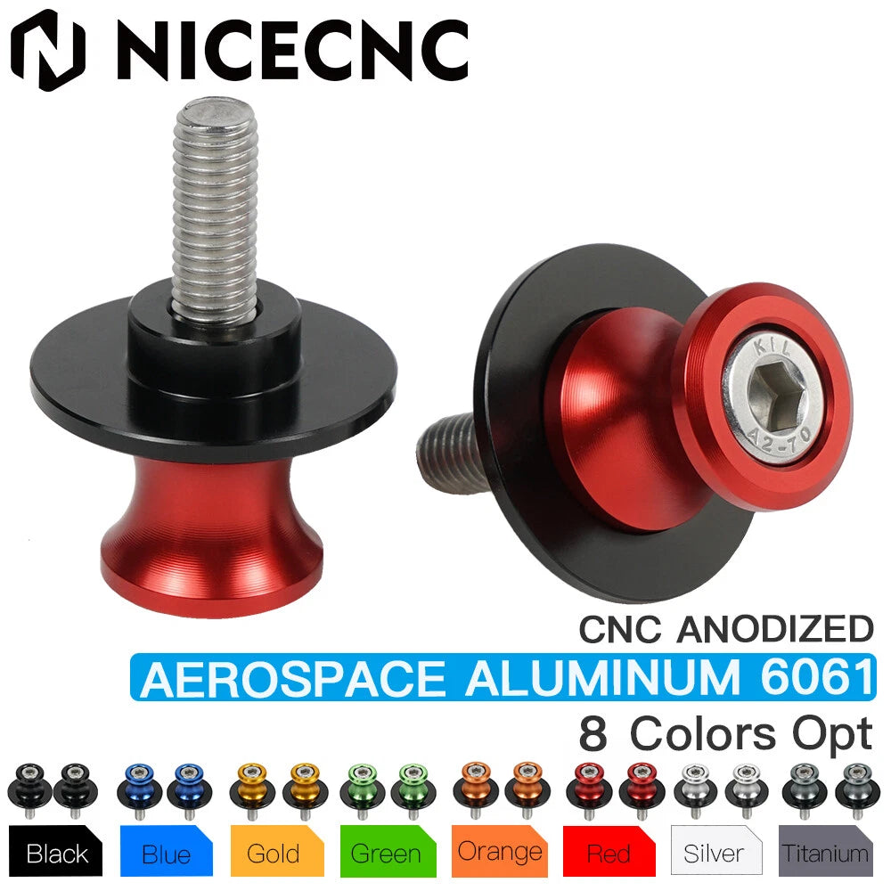 8mm Swing Arm Spools Sliders for Honda CBR600F4i (2001–2007), CBR600RR (2003–2015)