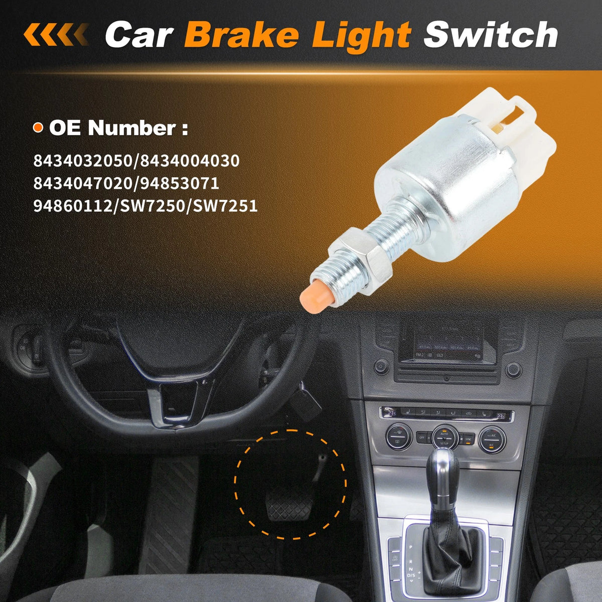 Brake Light Switch for GEO Prizm (1993–1997) 84340-32050
