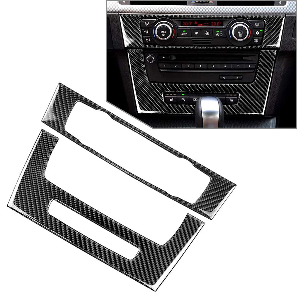 Carbon Fiber Console CD Panel Cover Trim for BMW 3 Series E90 E92 E93 (2005–2012)