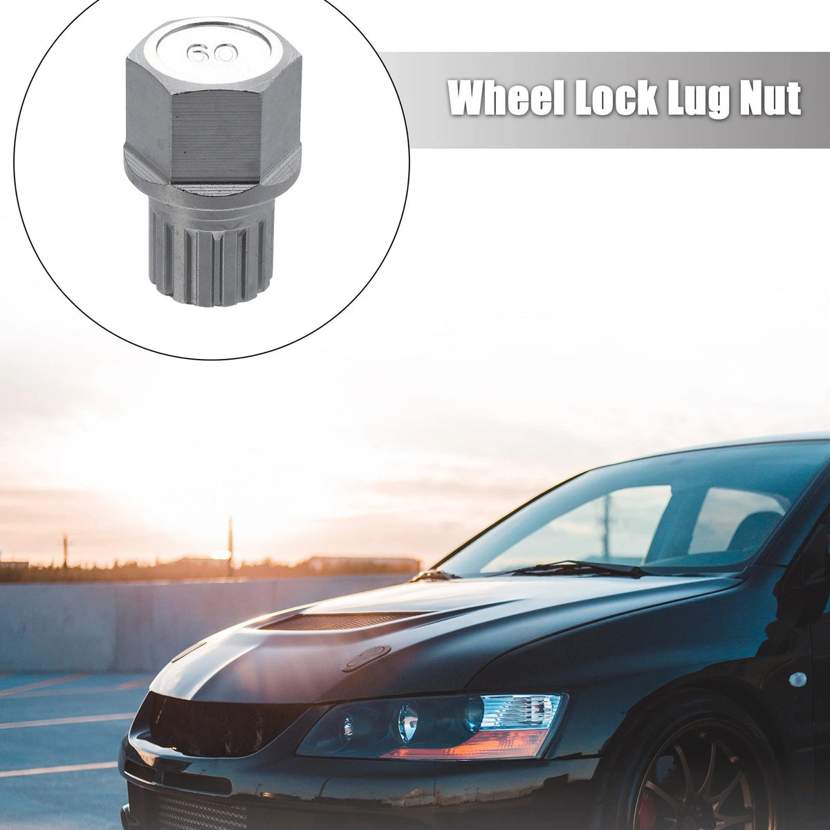 Wheel Lock Lug Nut Anti Theft for Jetta Passat Golf (15 Teeth)