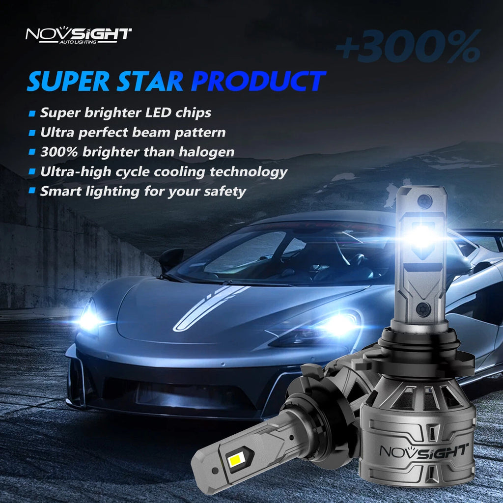 2X 9006 LED Headlight Bulbs for 6500K