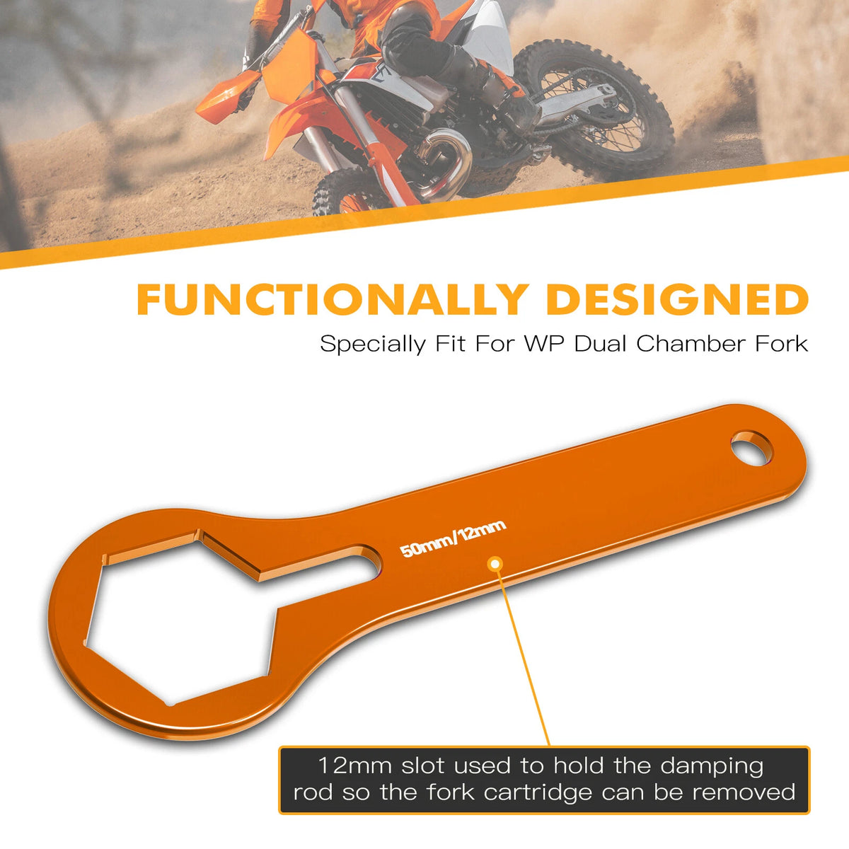 Fork Cap Wrench Tool for KTM SX XC F EXC 2008–2022 (50mm)