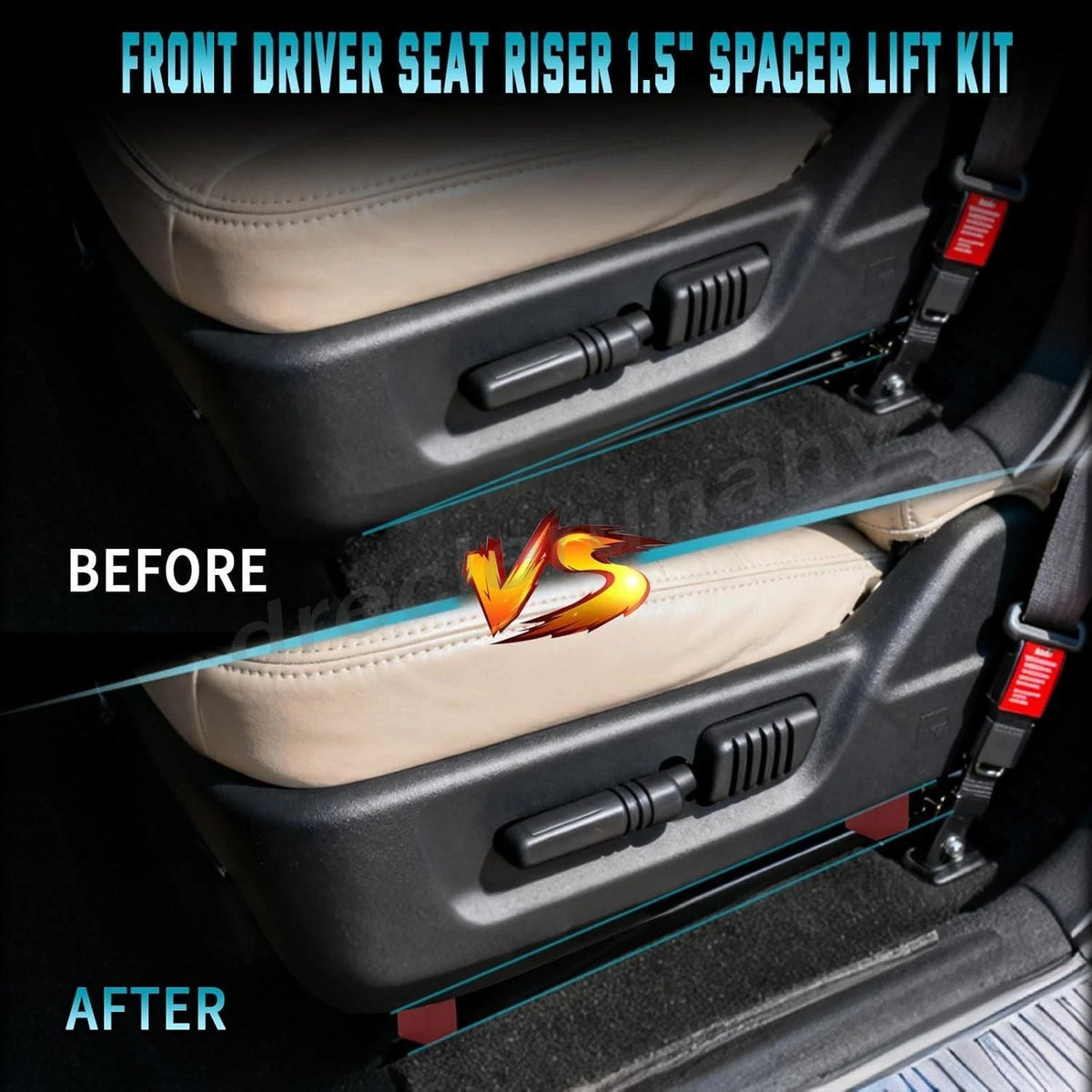 Front Driver Seat Spacer Riser Lift Kit for Chevy GMC Silverado Sierra (1999–2013)