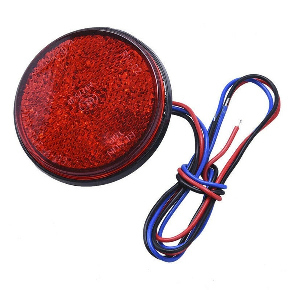 2X LED Round Reflectors for Motorcycle (300LM)