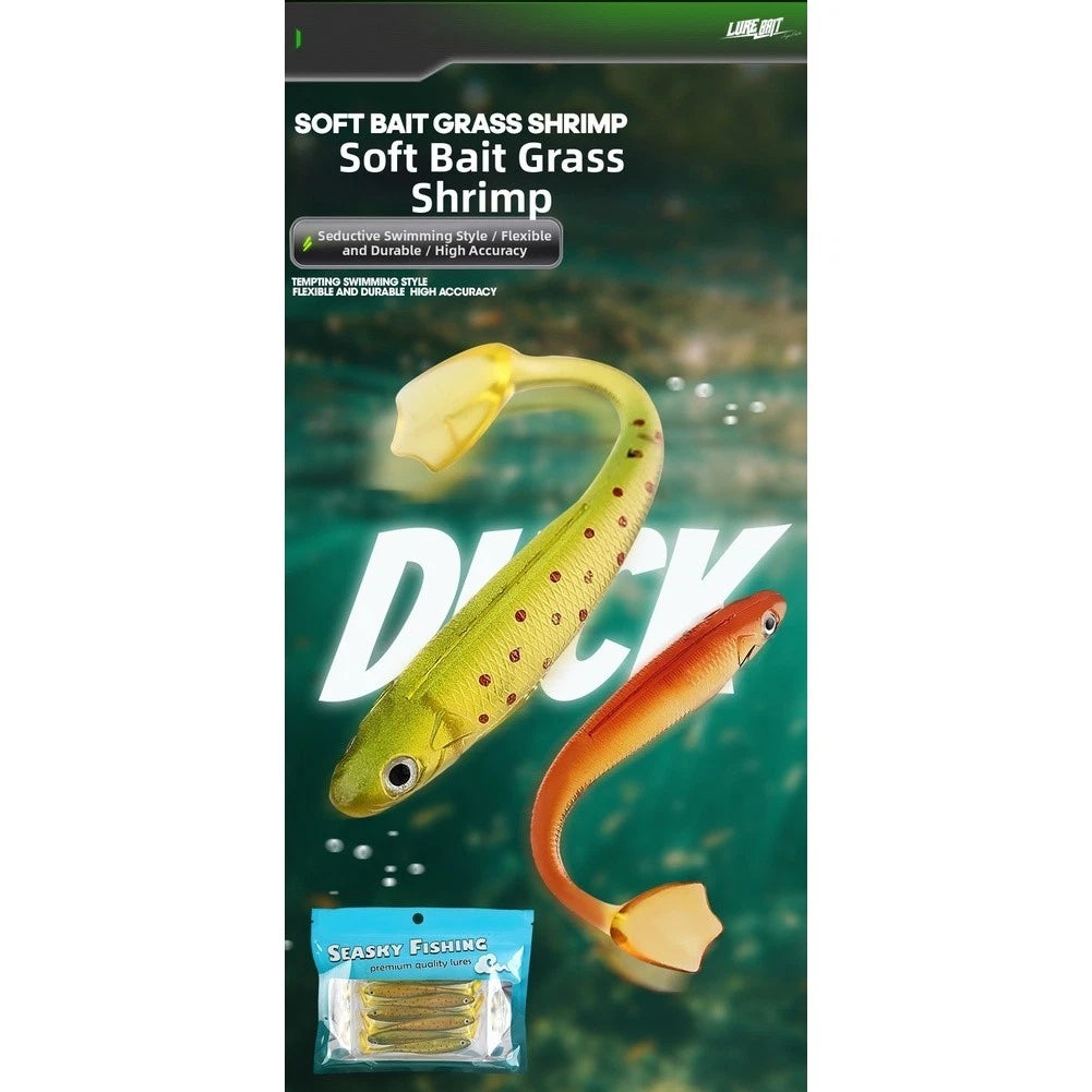 T-tail Soft Bait for Bass (Realistic Design, Flexible, Tear-resistant)