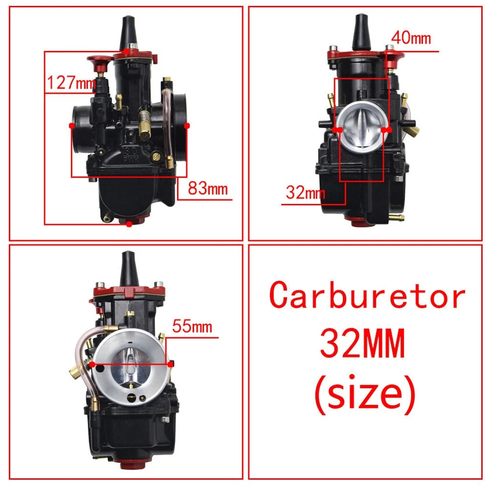 32mm Carburetor with Power Jet for Scooter ATV Motorcycle (250-300cc)
