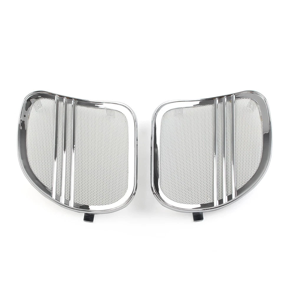 2X Chrome Speaker Grills Cover Trim for Harley Road Glide (2015–2022)