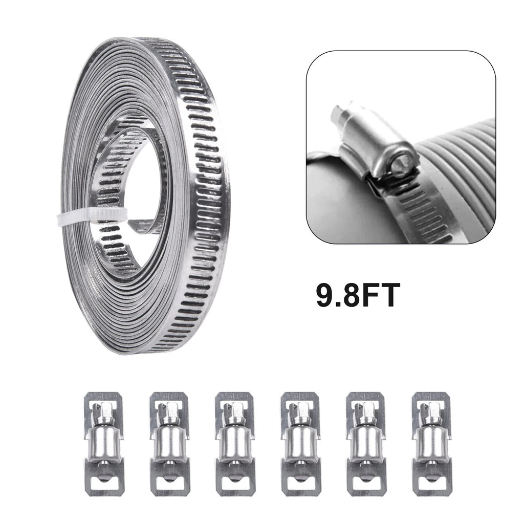 Adjustable Worm Drive Hose Clamp for Universal Applications
