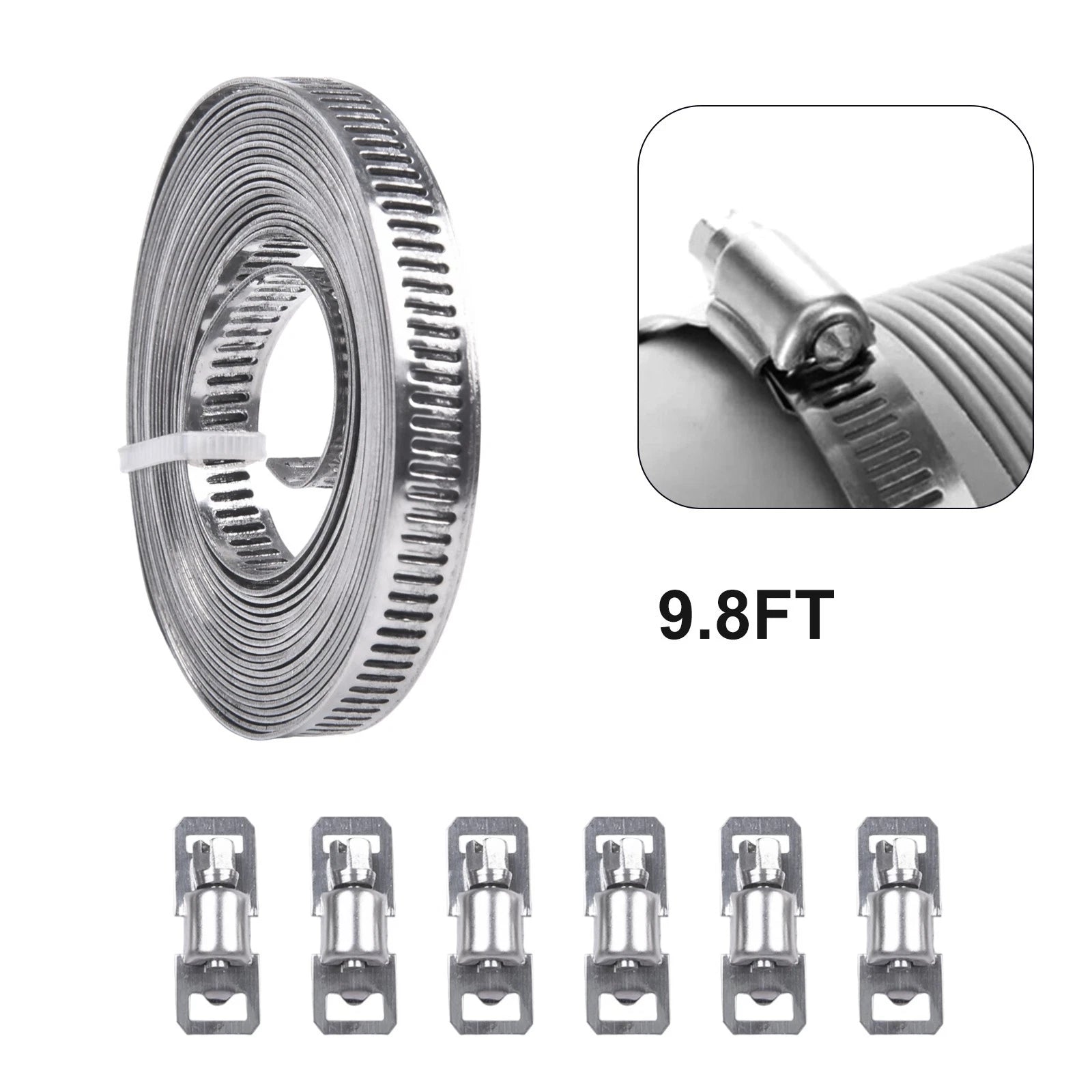 Adjustable Worm Drive Hose Clamp for Universal Applications