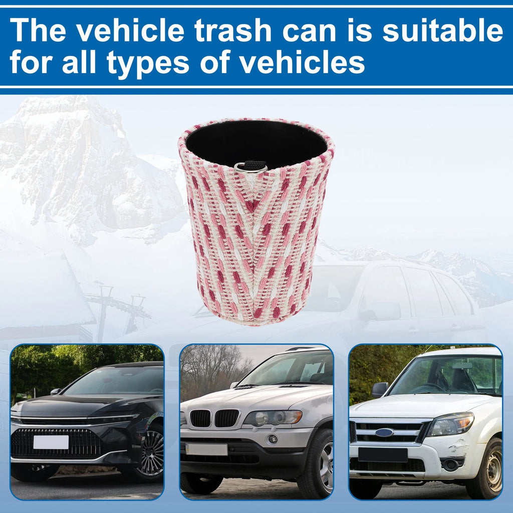 Oval Fabric Garbage Bag for Universal Car Seat Back (1 Pc)