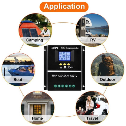 MPPT Solar Regulator 100A for Battery Charging (12V–48V)