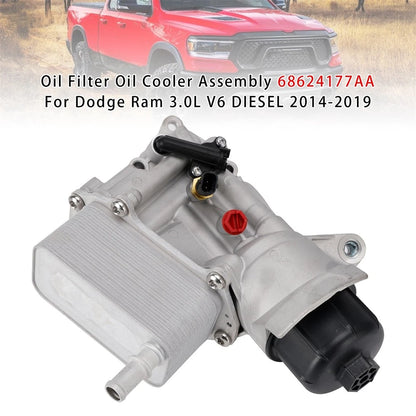 Oil Filter Oil Cooler Assembly 68624177AA for Dodge Ram 3.0L V6 Diesel (2014–2019)