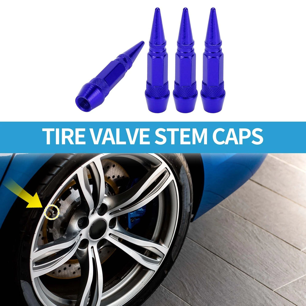 Tire Valve Stem Caps 60mm Replacement for Car SUV Bike RV (4 Pack)