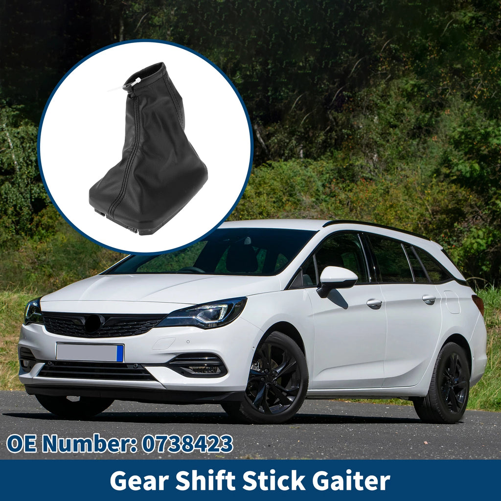 1 Pc Gear Shift Stick Gaiter for Opel Corsa C (2000–2003) Black Leather