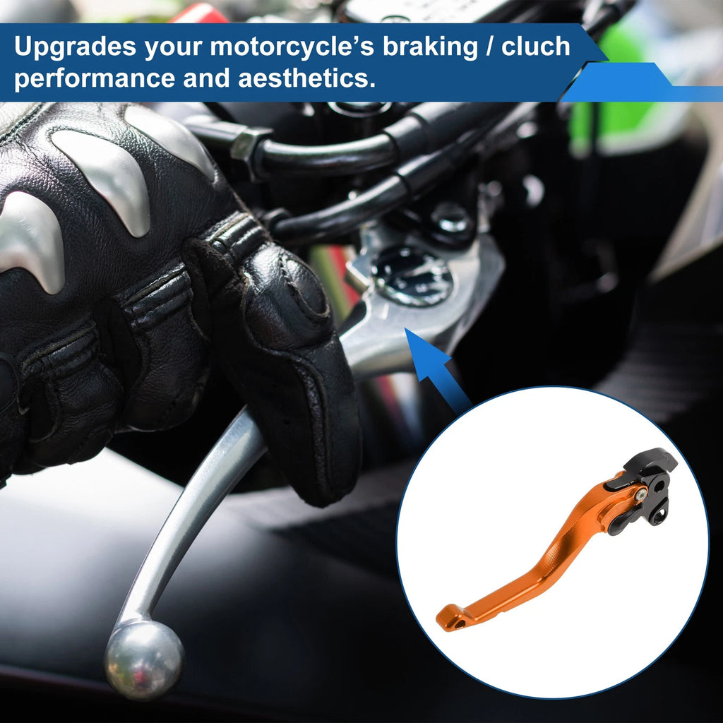 Adjustable Brake Clutch Levers Orange Pair for Honda VFR750 (1991–1997)