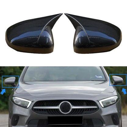 Carbon Look Mirror Cap Cover for Benz A CLA Class W177 C118 (2019–2026)