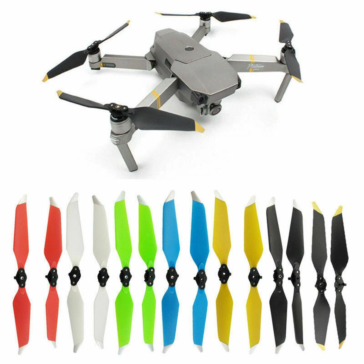 2X Quick-Release Color Propellers 8331F for DJI Mavic Pro Platinum (2016–2018)