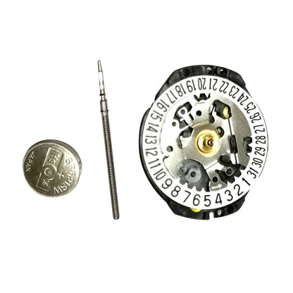 Quartz Watch Movement for Japan VX82, VX82E (3 Hands, Single Calendar)