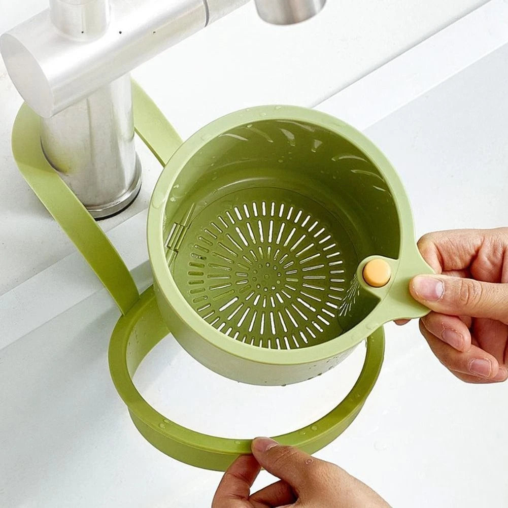 2X Kitchen Sink Hanging Strainer Basket Plastic Food Catcher