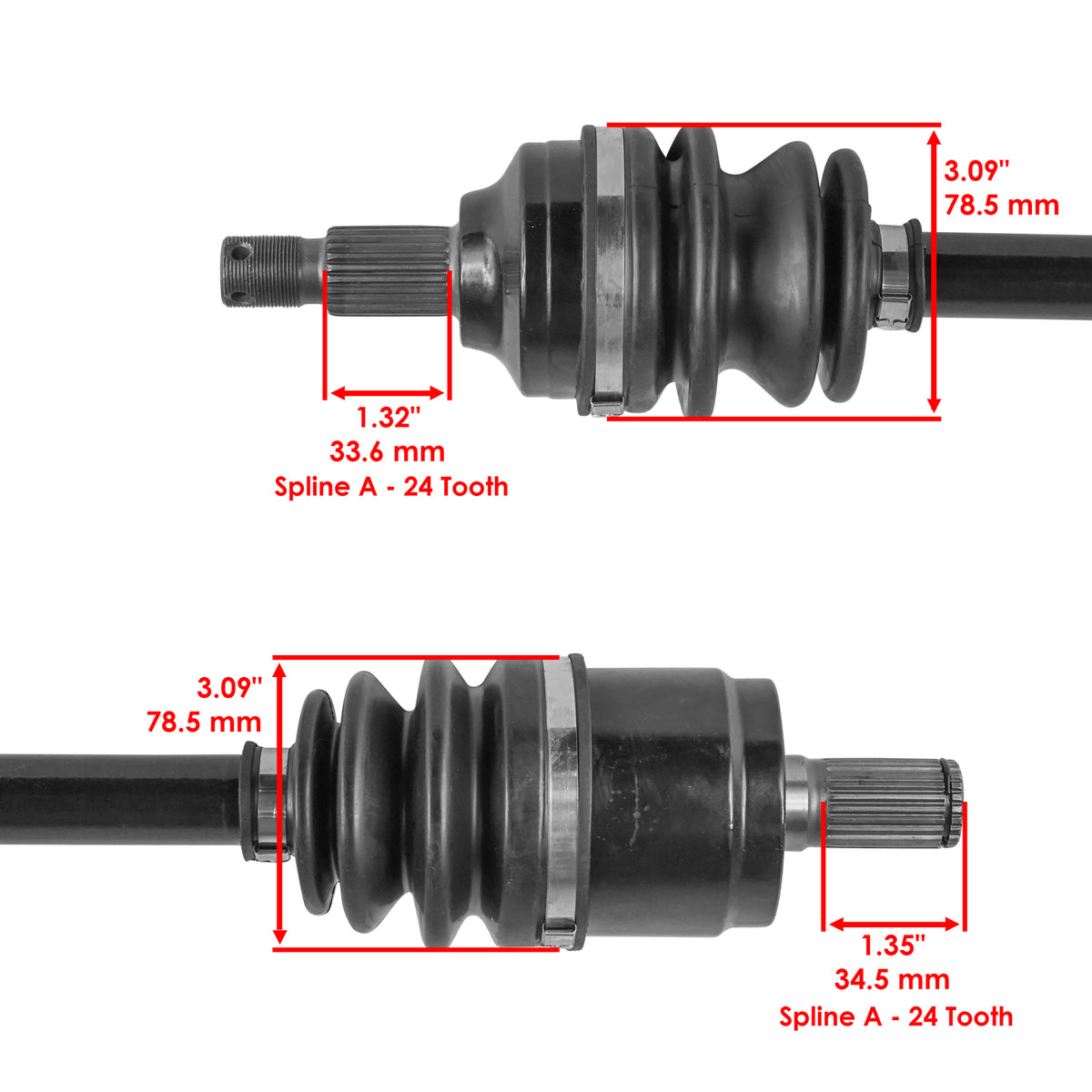 CV Axle Rear Left Right Replacement for Honda Odyssey (1999–2004)