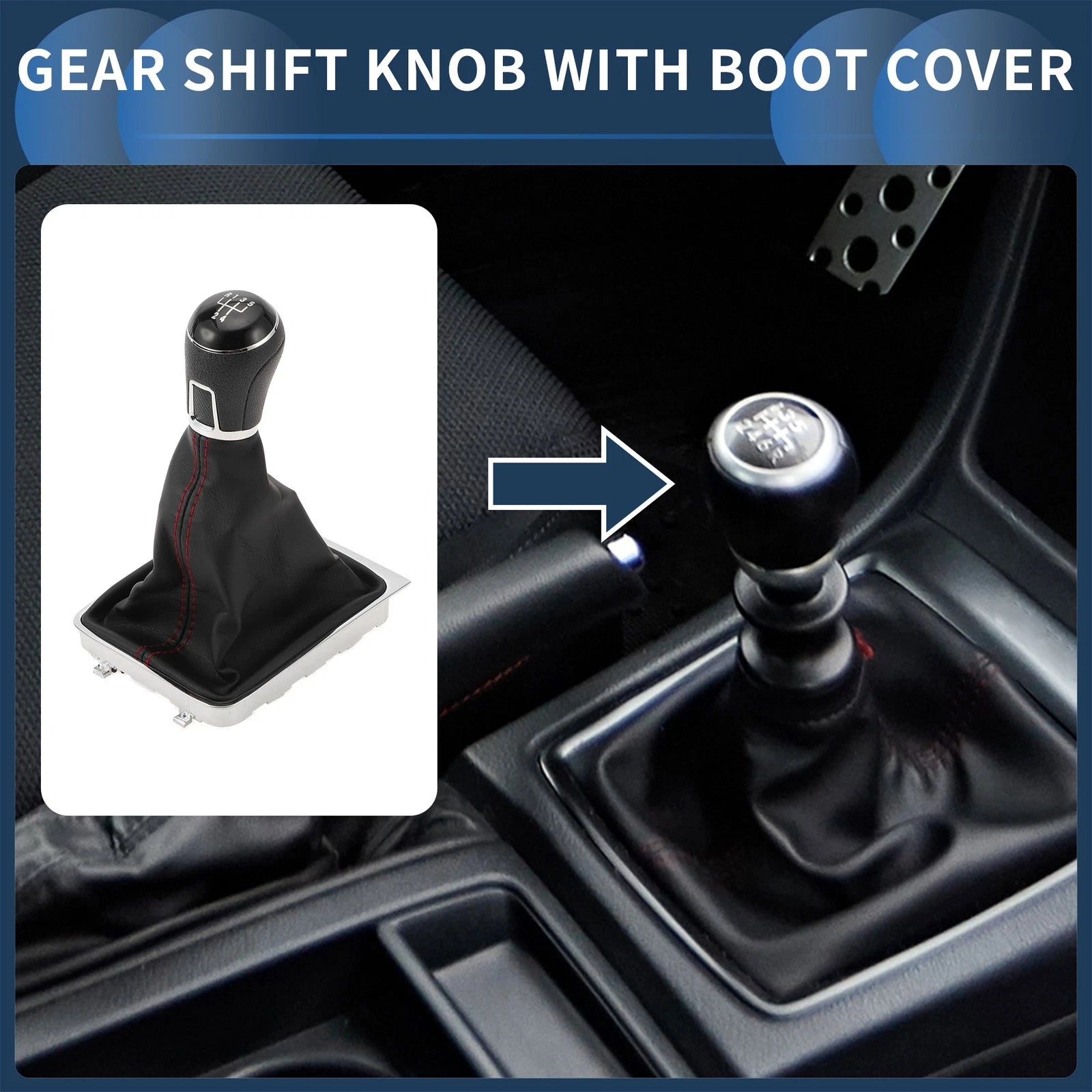 Gear Shift Knob with Cover Replacement for Volkswagen Passat (2008–2012)