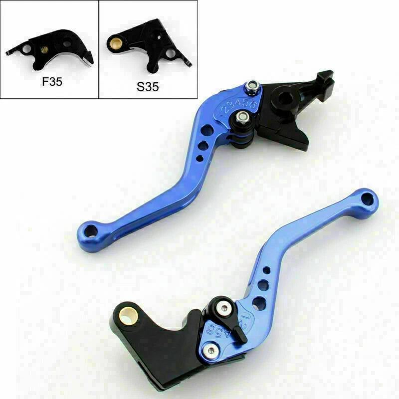Short Brake Clutch Levers for Suzuki GSXR600 GSXR750 GSXR1000 (2005–2010) Blue T