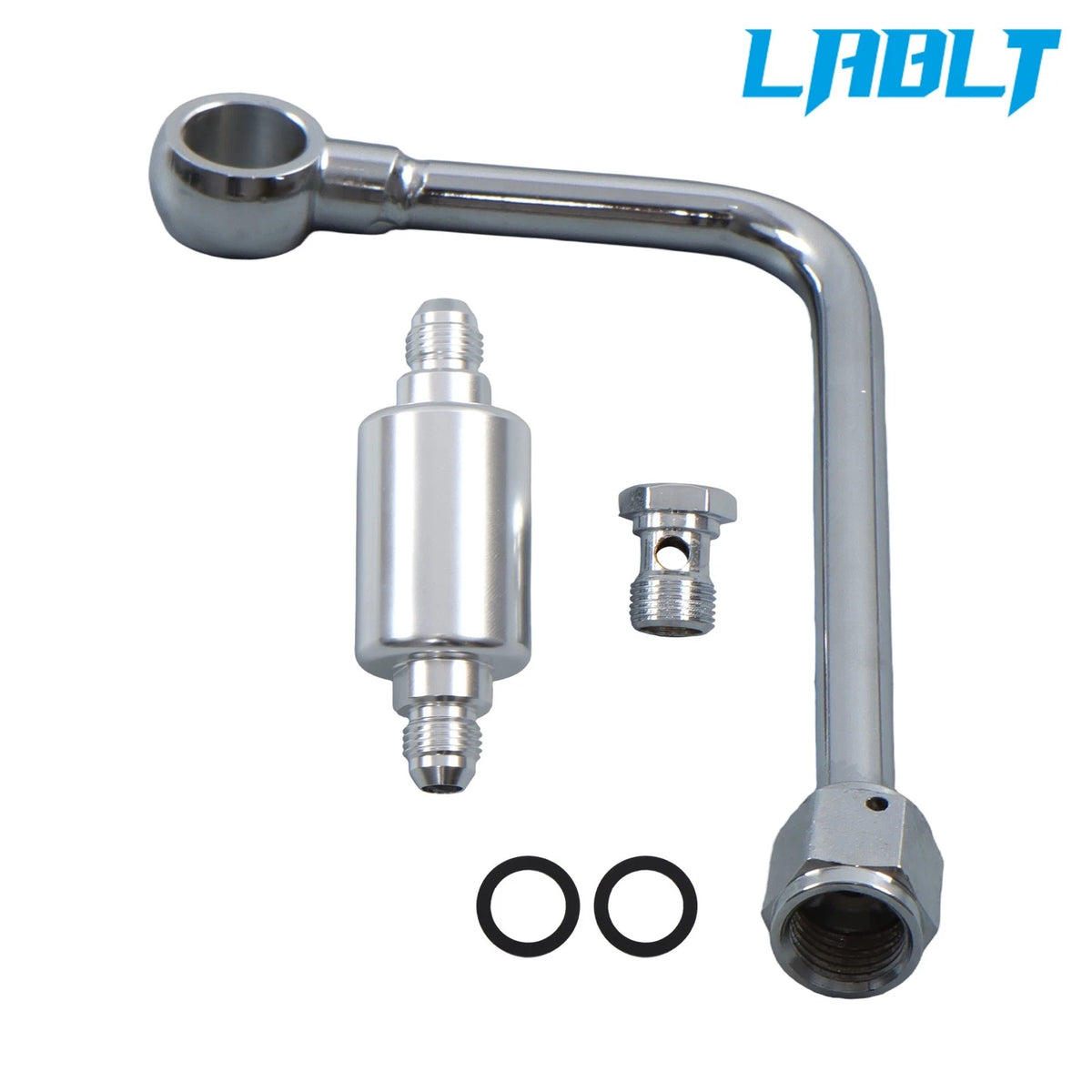 Single Feed Fuel Line Kit 6AN for - Chrome Stainless Steel