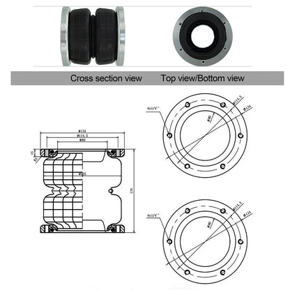 Universal Air Suspension Shock Absorber for (134MM)