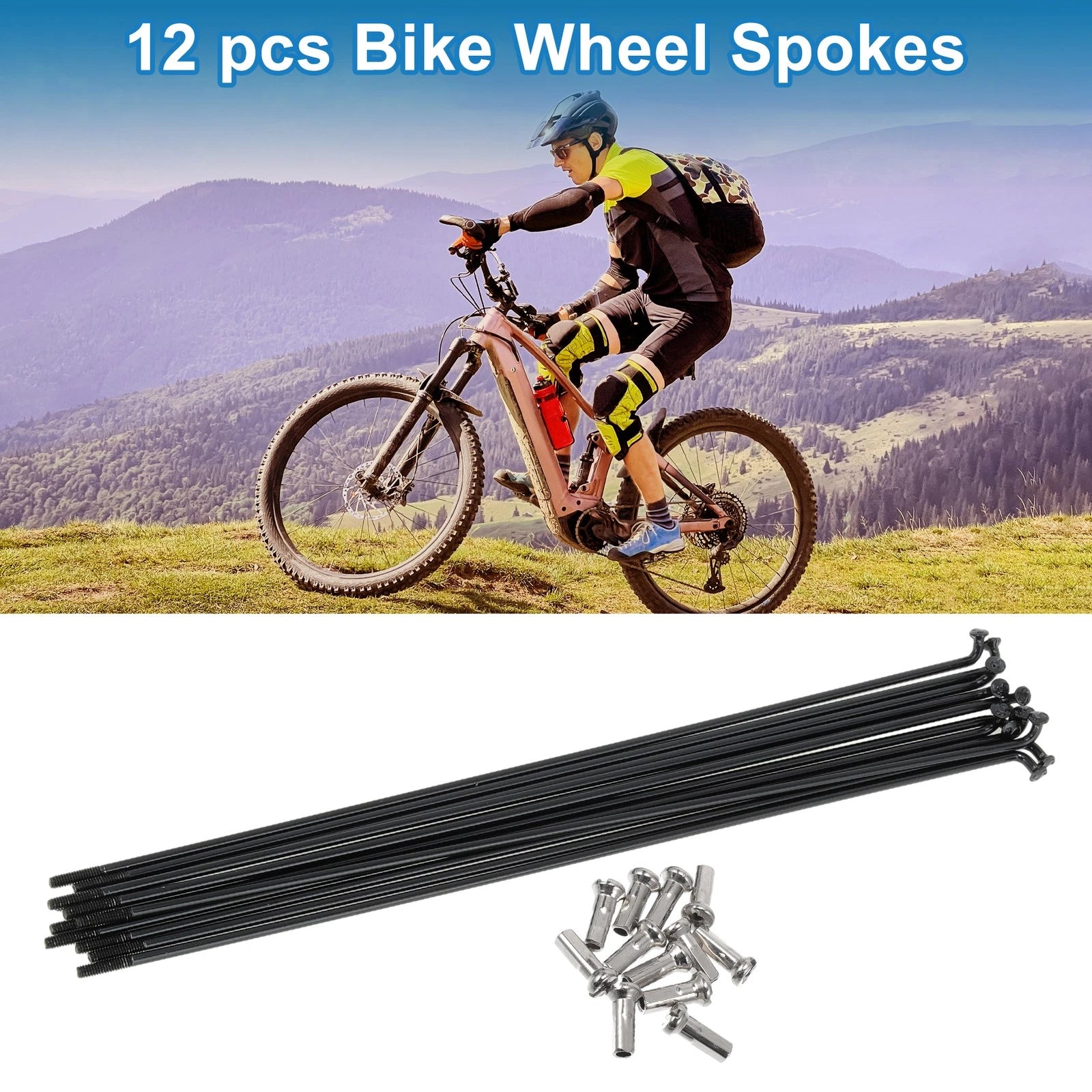14G Bicycle Spokes Nipple 304 Stainless Steel Replacement for Universal (All Years)